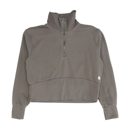Gray Solid 1/4 Zip Pullover