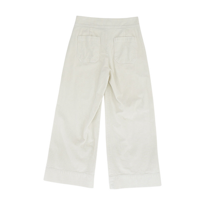 Cream Petite Wide Leg Pants