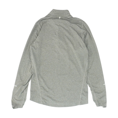 Gray Solid 1/4 Zip Pullover