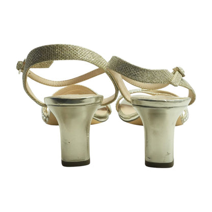 Gold Block Heel Sandals