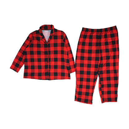 Red Plus Check Pajama Set