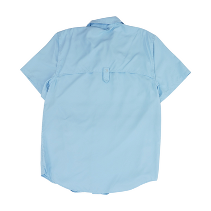 Blue Solid Outdoor Button Down