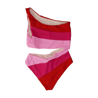 Pink Striped One-Piece
