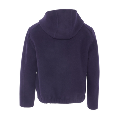 Navy Damier Reversible Hooded Blouson