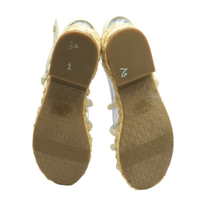 Ivory Flat Sandals