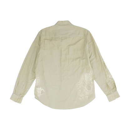 Khaki Solid Long Sleeve Button Down