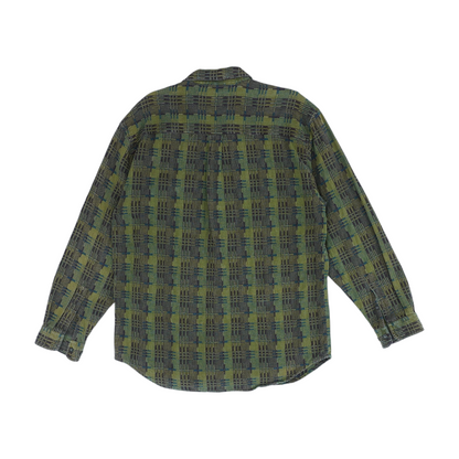 Green Check Long Sleeve Button Down