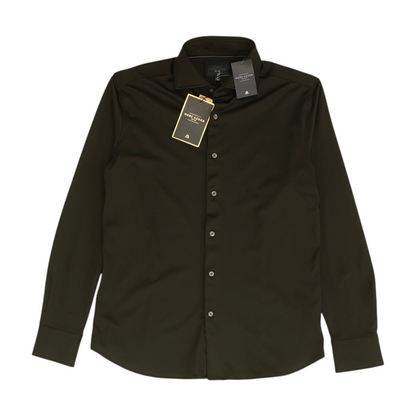 Black Solid Long Sleeve Button Down