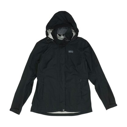 Black Solid Rain Jacket