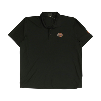 Black Solid Short Sleeve Polo