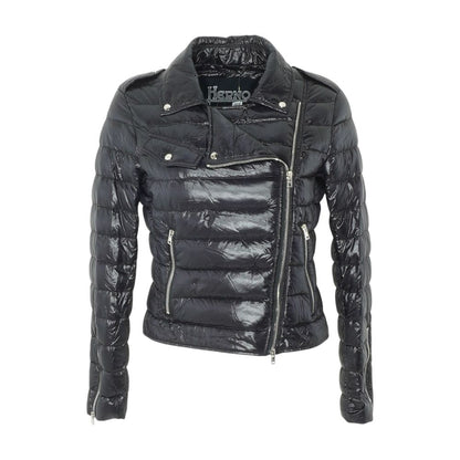 Black Ultralight Down Moto Jacket