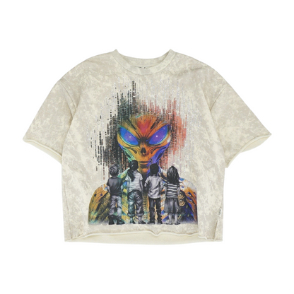 Beige Print T-Shirt