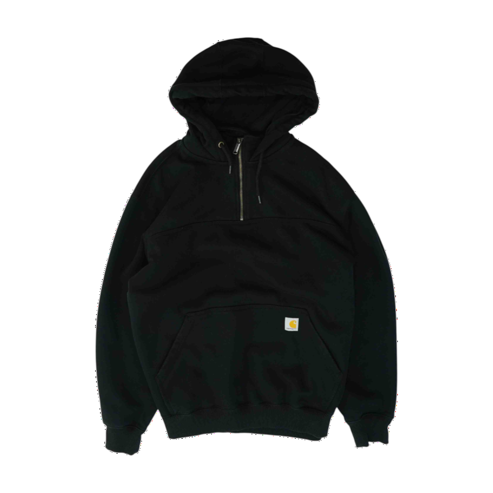 Black Solid 1/4 Zip Pullover