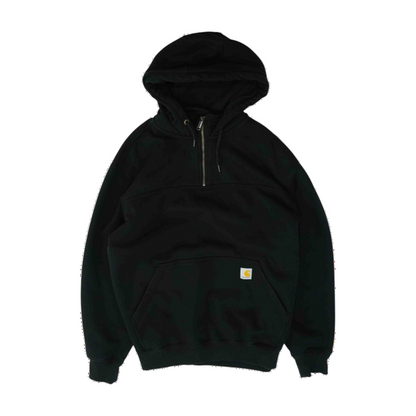 Black Solid 1/4 Zip Pullover