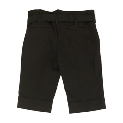 Black Solid Chino Shorts