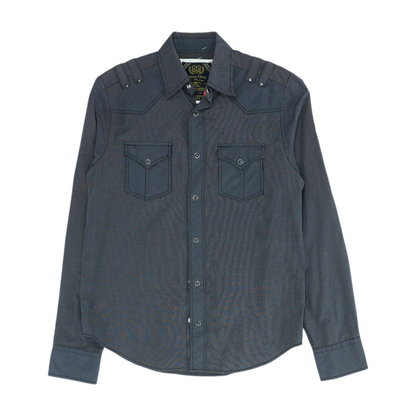 Charcoal Check Long Sleeve Button Down