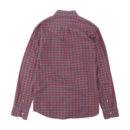 Red Check Long Sleeve Button Down