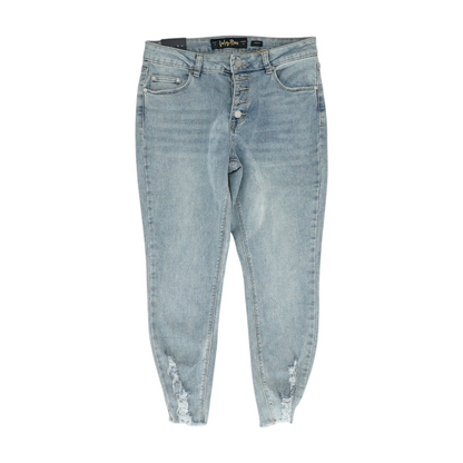 Blue Solid Capris