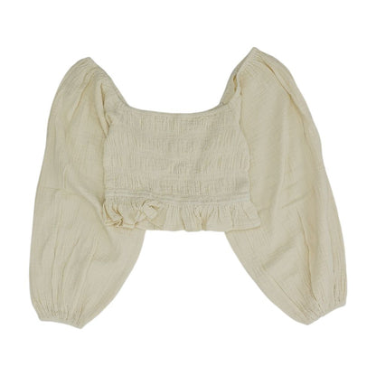 Beige Cropped Blouse
