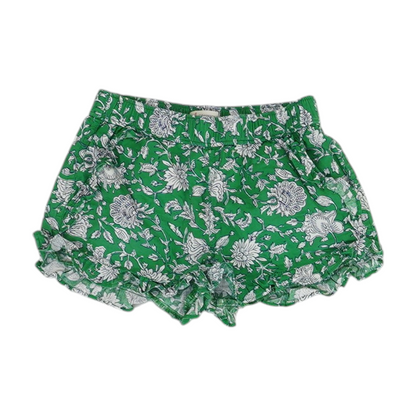 Green Floral Chino Shorts