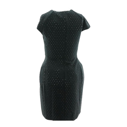 Black Kristin Rhinestone Cap Sleeve Mini Dress