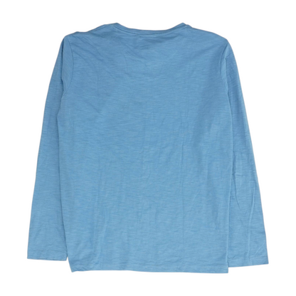Blue Solid Henley T-Shirt