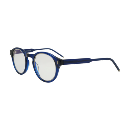 Blue Round Prescription Eyewear