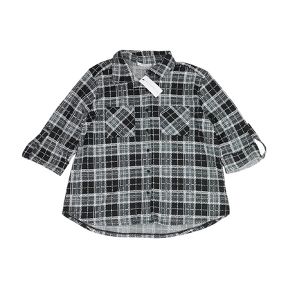 Black Plaid Button Down