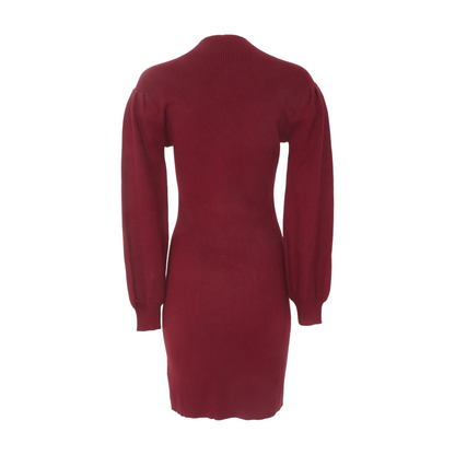 Maroon Midi Dress