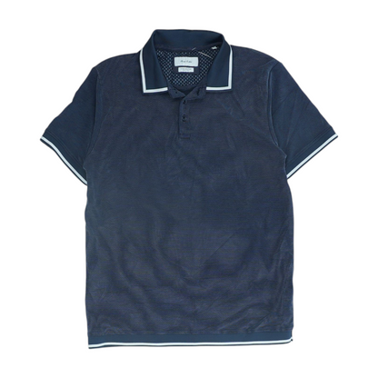 Navy Solid Short Sleeve Polo