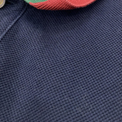 2020 Navy Web Collar Cotton Piquet Polo