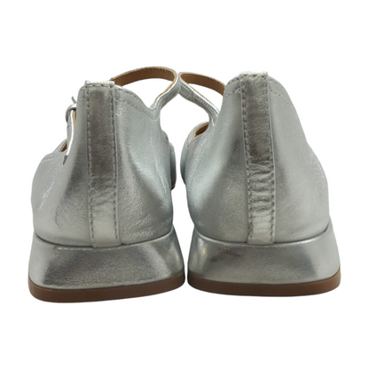 Silver Slip-On Flats