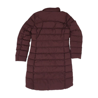 Burgundy Solid Puffer Coat