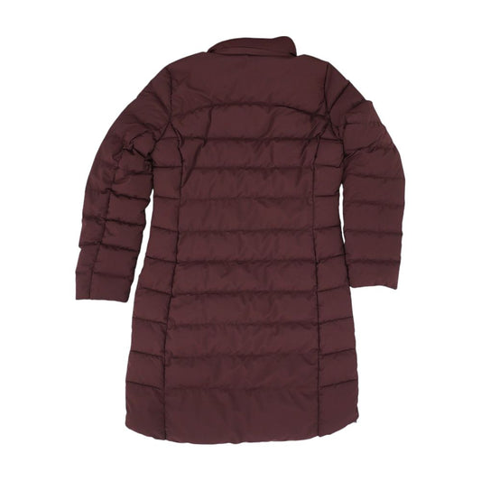 Burgundy Solid Puffer Coat