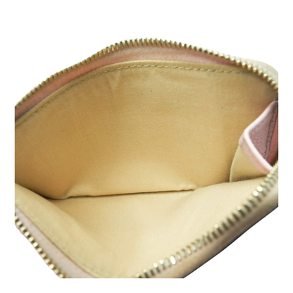 Pink Alphabet Wallet in Grained Leather
