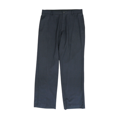 Navy Striped Regular Pants