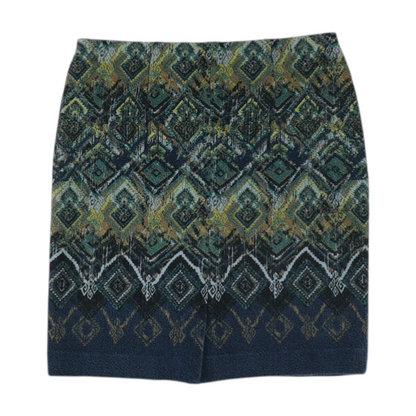 Navy Geometric Mini Skirt