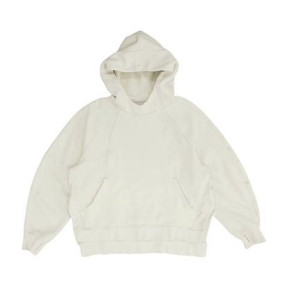 Cream Solid Hoodie Pullover