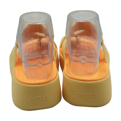 Orange Wedged Sandals