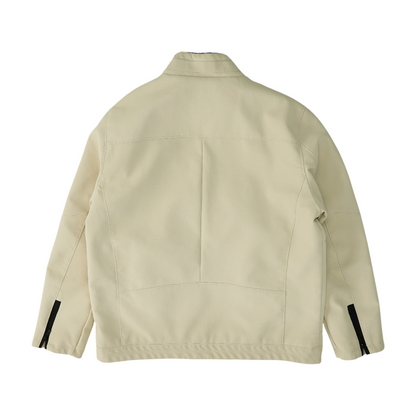 Beige Solid Jacket