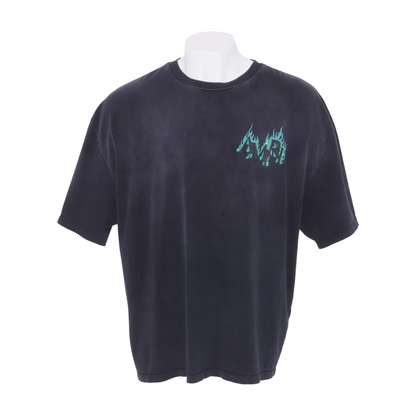 Black Crystal Flames Oversized T-Shirt