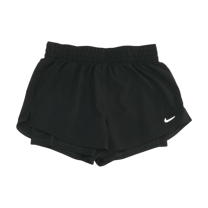 Black Solid Active Shorts