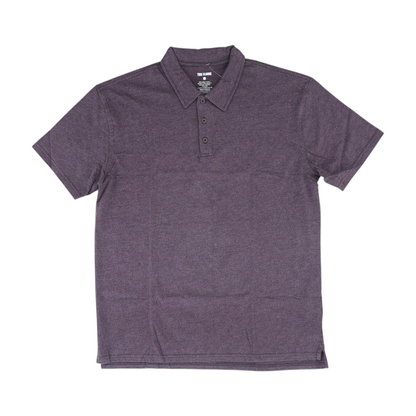 Purple Solid Short Sleeve Polo