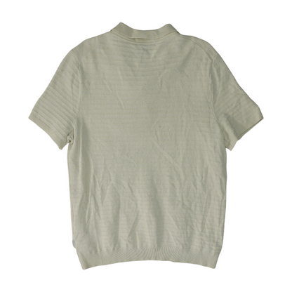 White Solid Short Sleeve Polo