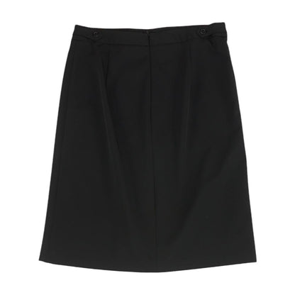 Black Solid Maxi Skirt