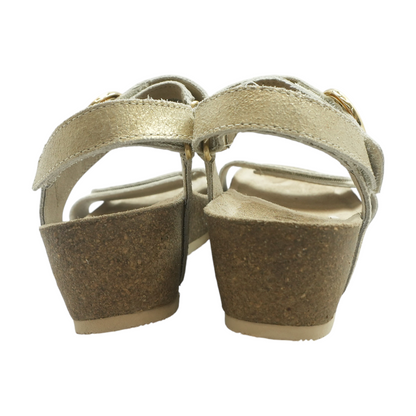 Gold Wedged Sandals