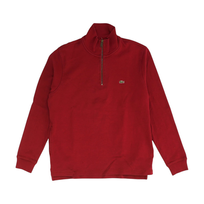 Red Solid 1/4 Zip Pullover