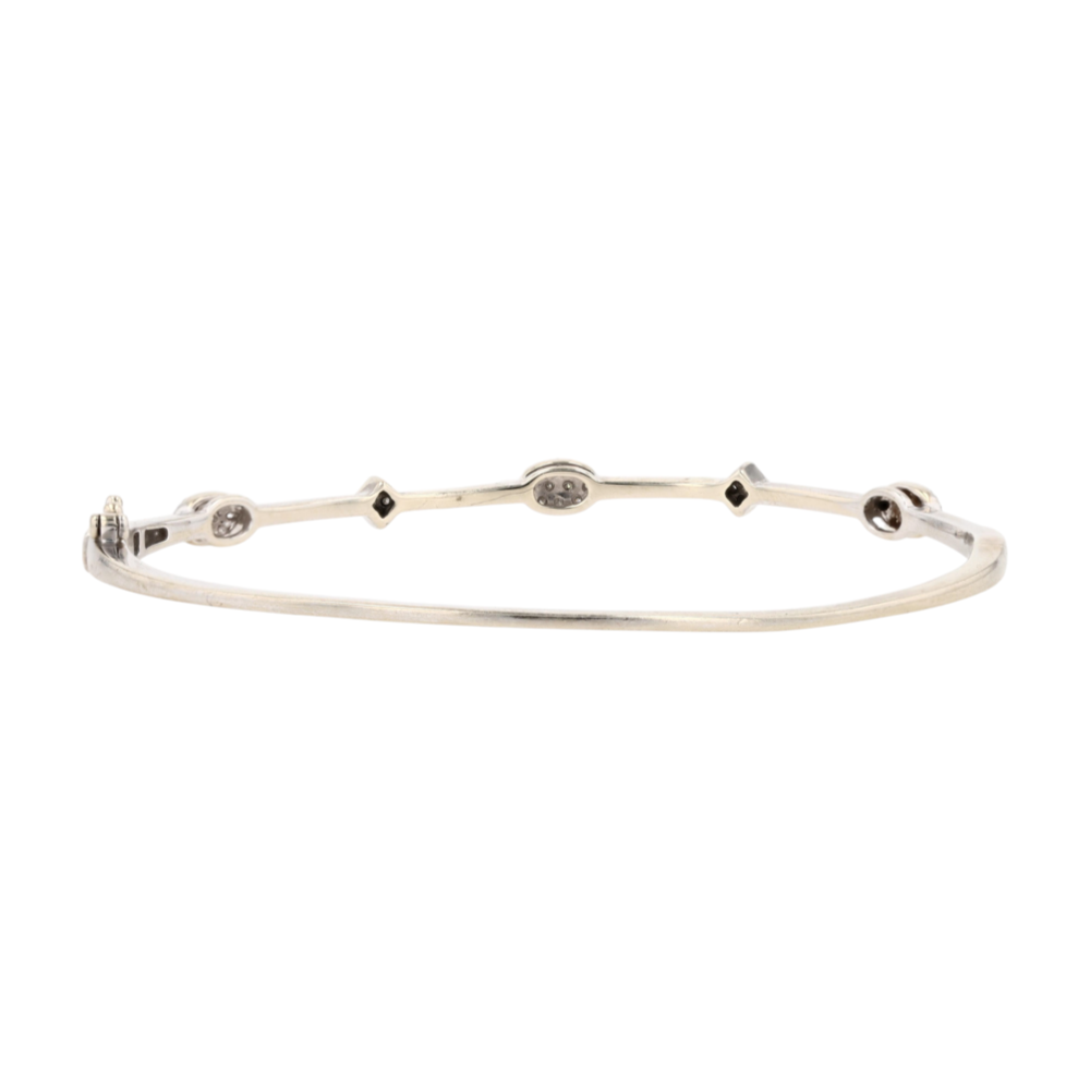 1/3 ctw 14K White Gold Diamond Bangle Bracelet
