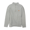 Gray Solid 1/4 Zip Pullover