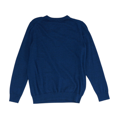 Navy Solid Pullover Sweater